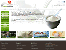 Tablet Screenshot of dairypowders.com